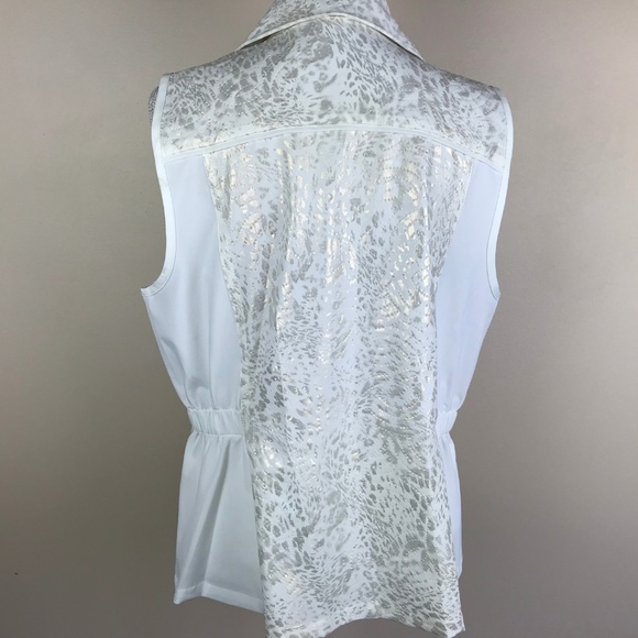 Zenergy Sleeveless Full Zip White Jacket - Picture 4 of 7